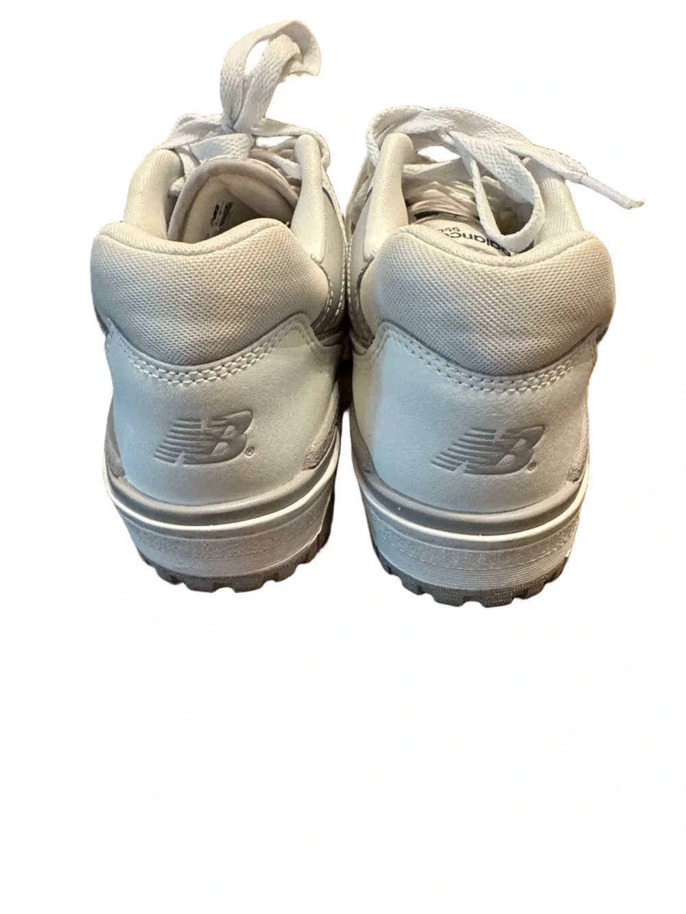 New Balance 550 White Sneakers with Silver Accents Size 10